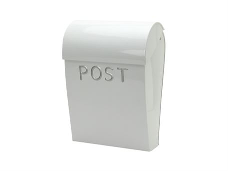 Postkasse - stor- hvid - uden lås