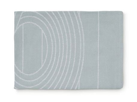 Viskestykke - Loke - lys gråblå m. hvidt mønster