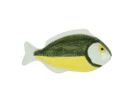 Tallerken fisk - grøn/gul