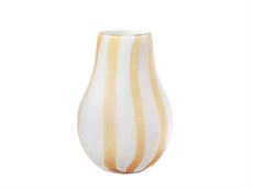 Vase "Ada" - hvid m. gule striber 