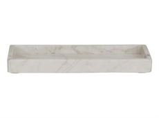 Marmor bakke - hvid - 30x12 cm. 