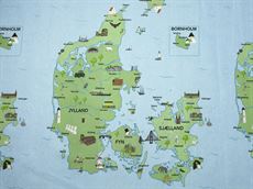 Voksdug -  Danmarkskort