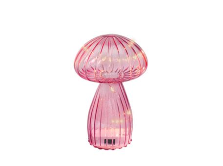 Mushroom LED lampe - pink