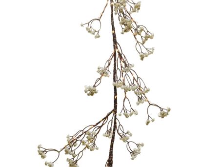 Guirlande hvide blomster - 100 LED