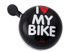Stor ringeklokke - I love my bike - sort
