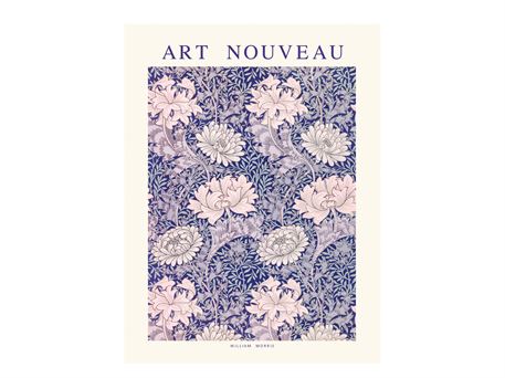 Plakat - Art Nouveau blue 50x70 cm