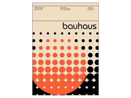 Plakat "Bauhaus circles"  30x40 cm.
