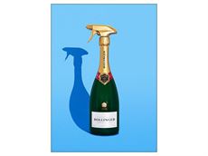 Plakat "Champagne_spray"  30x40 cm.