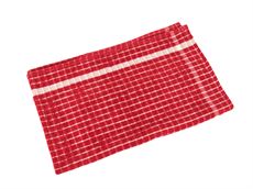 Rødt køkkenhåndklæde i frotté - 100% Bomuld