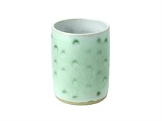 Håndlavet keramik krus - mint prik