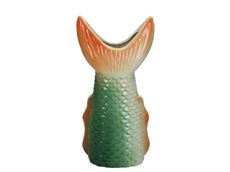 Vase - fiskehale - grøn/orange