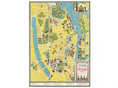 Plakat med Map of Copenhagen old town