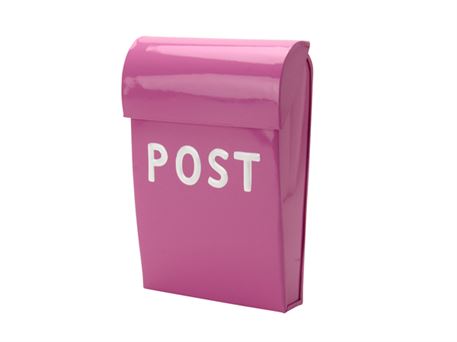 Smøre Caius Gennemvæd Pink mini postkasse | Find farverige postkasser hos her!