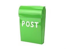 Postkasse - lille - lysegrøn