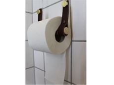Toiletrulleholder - mørkebrun læder