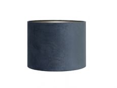 Velour lampeskærm - 30 cm -  Dusty blue